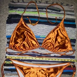 Plus Triangle Tie Side Bikini Swimsuit